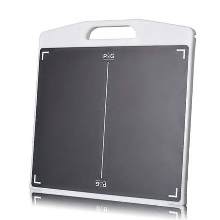 1-12 Flat rectangular X-ray detector panel with a handle on top