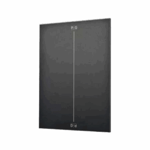 Flat black rectangular panel with a vertical center line and “PAG” markings at the top and bottom.