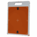 Orange imaging panel with a white frame, alignment markers, and a built-in top handle shown upright.