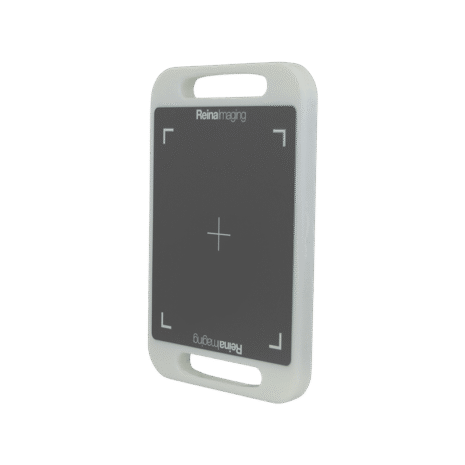 1-NDT2HFE_HERO White protective case with handles and a black panel featuring a crosshair design