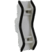 White holder with two curved black edges and two visible screws, mounted on a central backing.