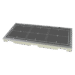 Angled view of a rectangular black panel with white grid lines inside a gray frame