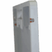 Angled view of a white panel with integrated tether slot and orange internal detail