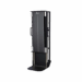 Angled view of a vertical X-ray cassette holder with protective cover and adjustable frame.