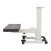 Close-up of locking mechanism on mobile X-ray panel stand with adjustment knob and bolts