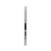 Side profile of a slim white rectangular frame with two elongated black slots and a small circular hole.