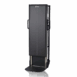 Front view of a mobile X-ray cassette holder with black panel and two side handles
