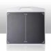 Flat rectangular X-ray detector panel with a handle on top