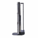 Side view of a mobile X-ray cassette holder with metal frame and base support