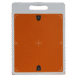 Orange imaging panel with a white frame, alignment markers, and a built-in top handle shown upright.