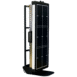 Angled view of a tall cart with a vertical panel featuring a grid pattern