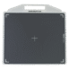 Top view of a gray panel with white frame, integrated handle, and alignment markers.
