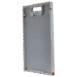 Gray imaging panel with a light gray frame, built-in top handle, and orange corner accents shown at an angle.