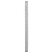 Side profile view of a thin white-framed radiographic grid