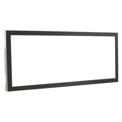 3-WDDRGL_HERO Empty rectangular metal frame with a thin border, angled view