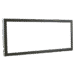 Empty rectangular metal frame with a thin border, angled view