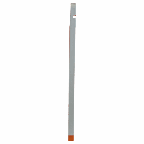 4-CCVNG14_PROFILE Side profile view of a thin gray imaging panel with a light gray frame and orange end caps.