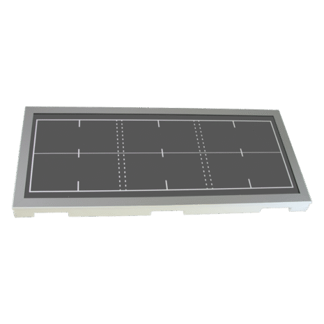 4-WDDRGL_GL Rectangular black panel with white grid and alignment markers inside a gray frame