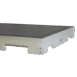 Close-up of a white plastic frame with a black panel and cut-out slots