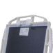 Angled view of a carbon fiber X-ray grid in a white protective frame with multiple handles and a PAG label.