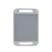 White rectangular tablet case with handles on top and bottom