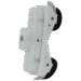 White adjustable holder with angled arms and black rubber pads, featuring multiple screws and a central mount.