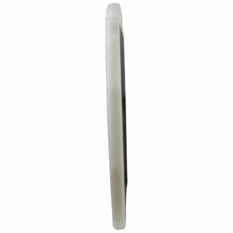 7-PROFILE Side profile view of a thin X-ray grid encased in a white protective frame