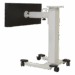 Angled rear view of mobile X-ray panel stand with detector in lateral position