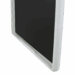 Close-up of a black textured panel with a white frame