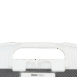 Close-up of a white handle and locking mechanism on a carbon fiber X-ray grid with Reina Imaging label.