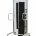 Mobile X-ray stand with adjustable panel and side handles on wheels