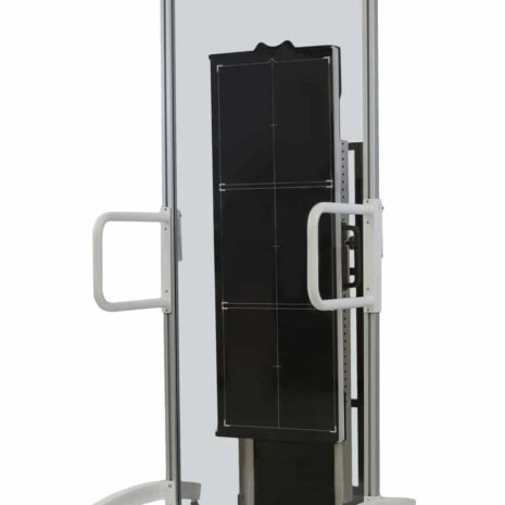 Angle-With-Trans-Former-FIXED Mobile X-ray stand with adjustable panel and side handles on wheels