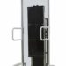 Mobile X-ray stand with adjustable panel and side handles on wheels