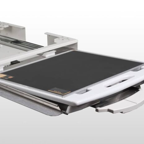 BI-ACTION-3 Flat panel detector inserted into a sliding tray of a medical imaging system