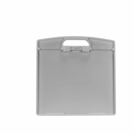 BI55G_TUBE_1-scaled-1 Gray flat panel with integrated handle, shown from the back