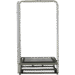 Metal frame platform with a single vertical handle and flat square base, viewed from the front
