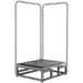 Metal frame platform with two vertical handles and a square base, angled view.