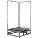 Metal frame platform with two vertical handles and a flat square base
