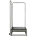 Metal frame platform with two vertical handles and a flat square base, viewed from the side