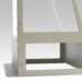 Close-up of protective shield base with open rectangular frame and angled supports