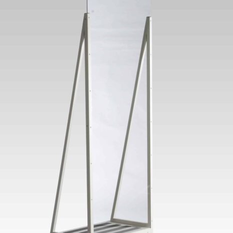 IMG_0023-scaled Protective shield with clear panel and angled support frame on a solid base