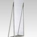 Protective shield with clear panel and angled support frame on a solid base
