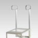 White metal frame with two vertical handles and a square base.
