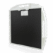 Black carbon-fiber imaging panel with a white frame, multiple side handles, and a label at the top center.