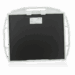 Black carbon fiber X-ray grid in a white protective frame with multiple handles and a label on the back
