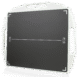 Black X-ray grid with white alignment markers and a white protective frame featuring multiple handles