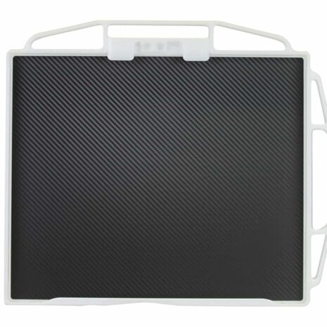 PBHNG14_BACK-scaled-1 Black carbon-fiber imaging panel with a white frame and multiple side handles shown at an angle.