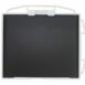 Black carbon-fiber imaging panel with a white frame and multiple side handles shown at an angle.