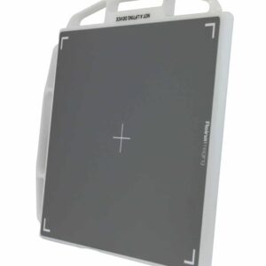 Gray imaging panel with a white frame, alignment markers, and multiple side handles labeled “Not a lifting device.”