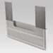 Metal and plastic mounting bracket with two vertical plates and a horizontal base
